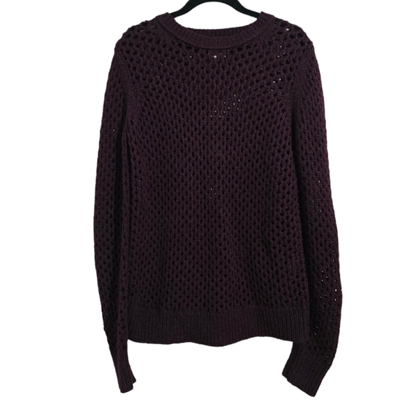 Wilfred Free Open Whole Knit Crew Sweater Plum size M - Picture 1 of 7